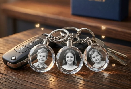 Custom K9 Crystal Keychains