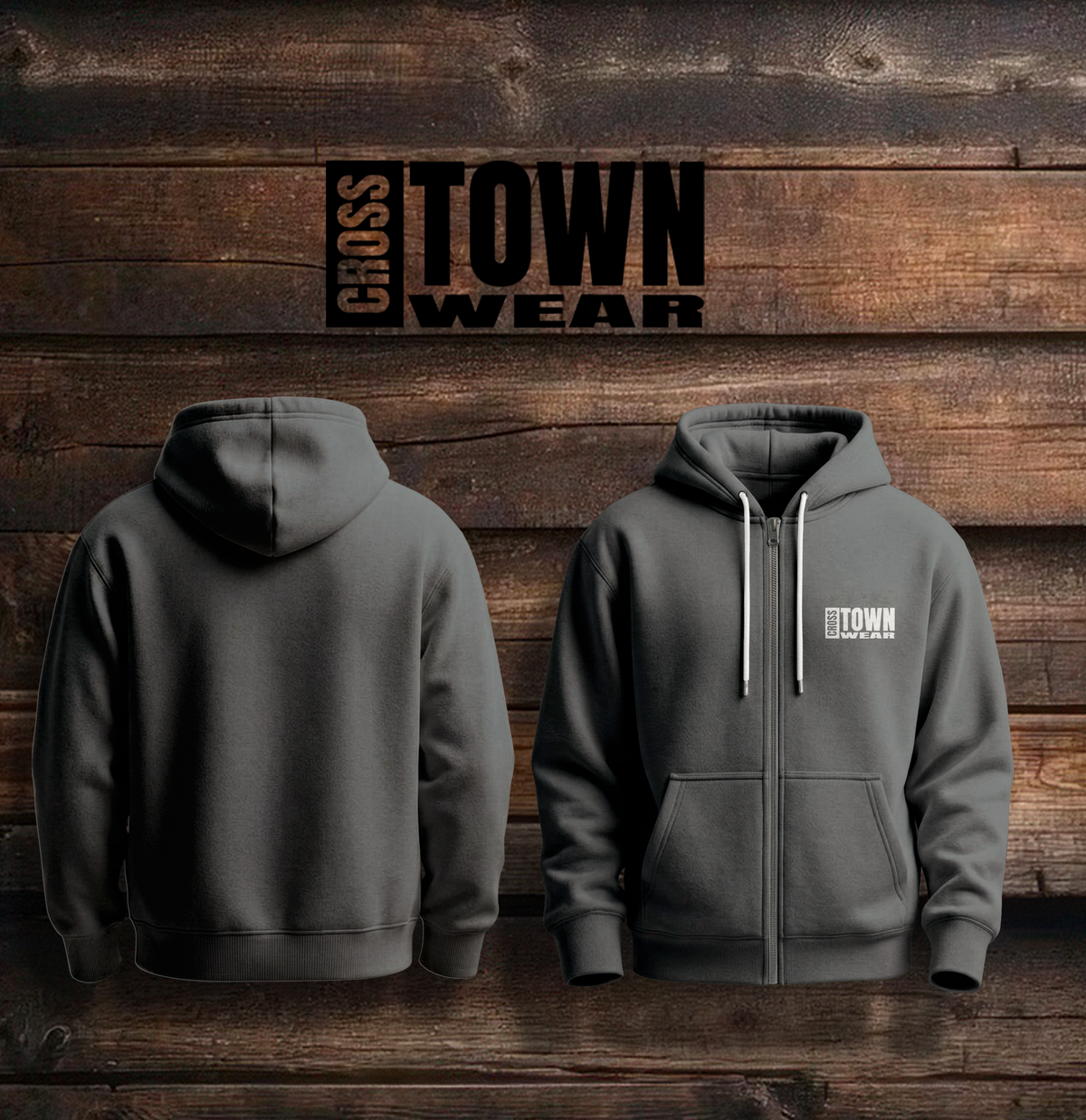 Cross Town Wear Design Hoodie and Zipper