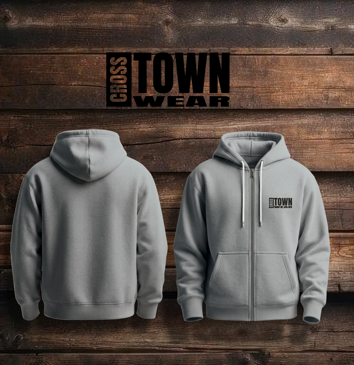 Cross Town Wear Design Hoodie and Zipper